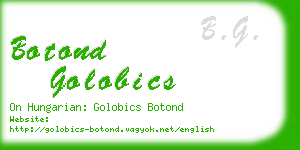 botond golobics business card